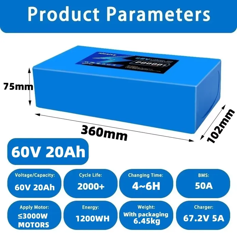   60V 20AH 30AH 21700 Lithium- – 60V 30Ah Electric Scooter Battery Bewertung und Preis