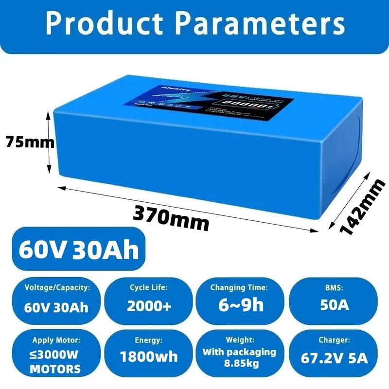   60V 20AH 30AH 21700 Lithium- – 60V 30Ah Electric Scooter Battery Bewertung und Preis