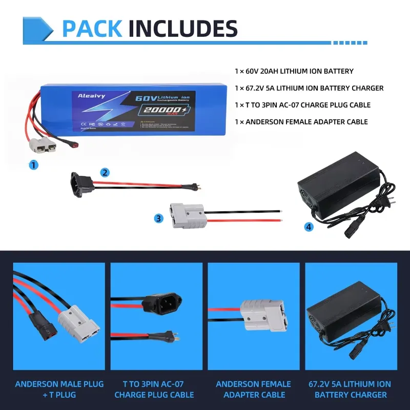   60V 20AH 30AH 21700 Lithium- – 60V 30Ah Electric Scooter Battery Bewertung und Preis